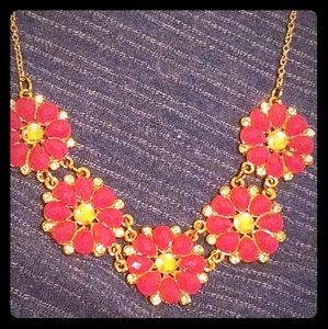 Brand New Fashion Pink & Gold Necklace